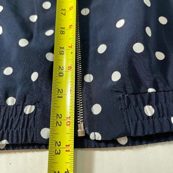 Susan Graver Women's M Navy Blue Polka Dot Bomber Jacket - Picture 8 of 8